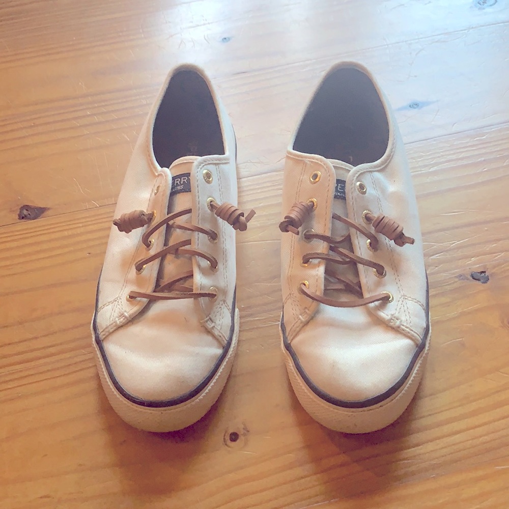 Sperry canvas slip on sneakers